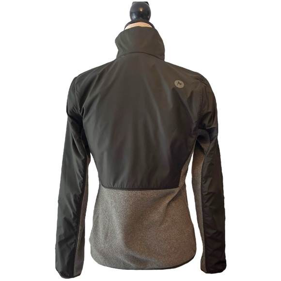 Marmot Tech Sweater Jacket in Dusty Olive Heather & Forest Night - Picture 10 of 15